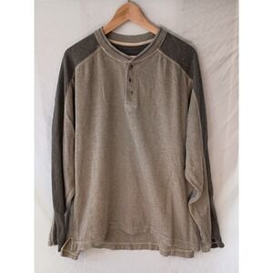 Woolrich Men's Large Henley Ribbed